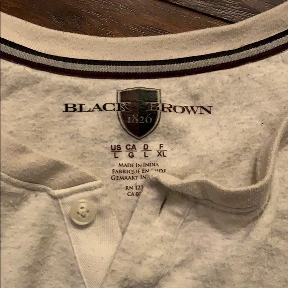 Black brown long sleeve button up - Picture 2 of 6